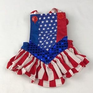 ‘Forth of July’ Red, white & doggie blue dress. SZ: XS. EUC
